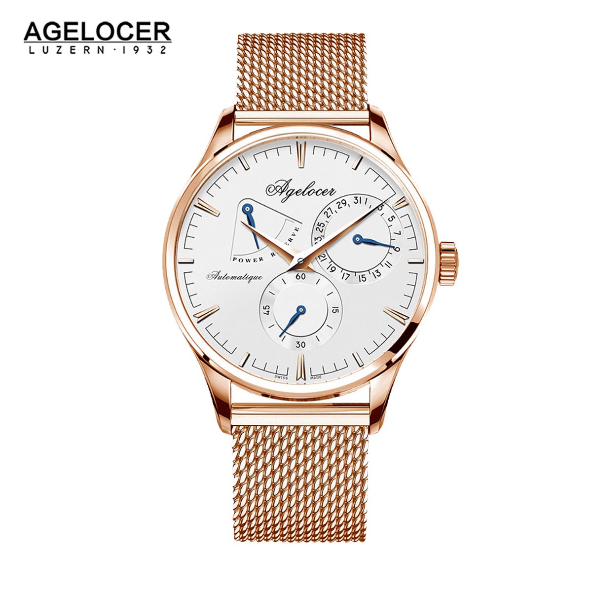 Agelocer Budapest 40mm Rose Gold 4101D9