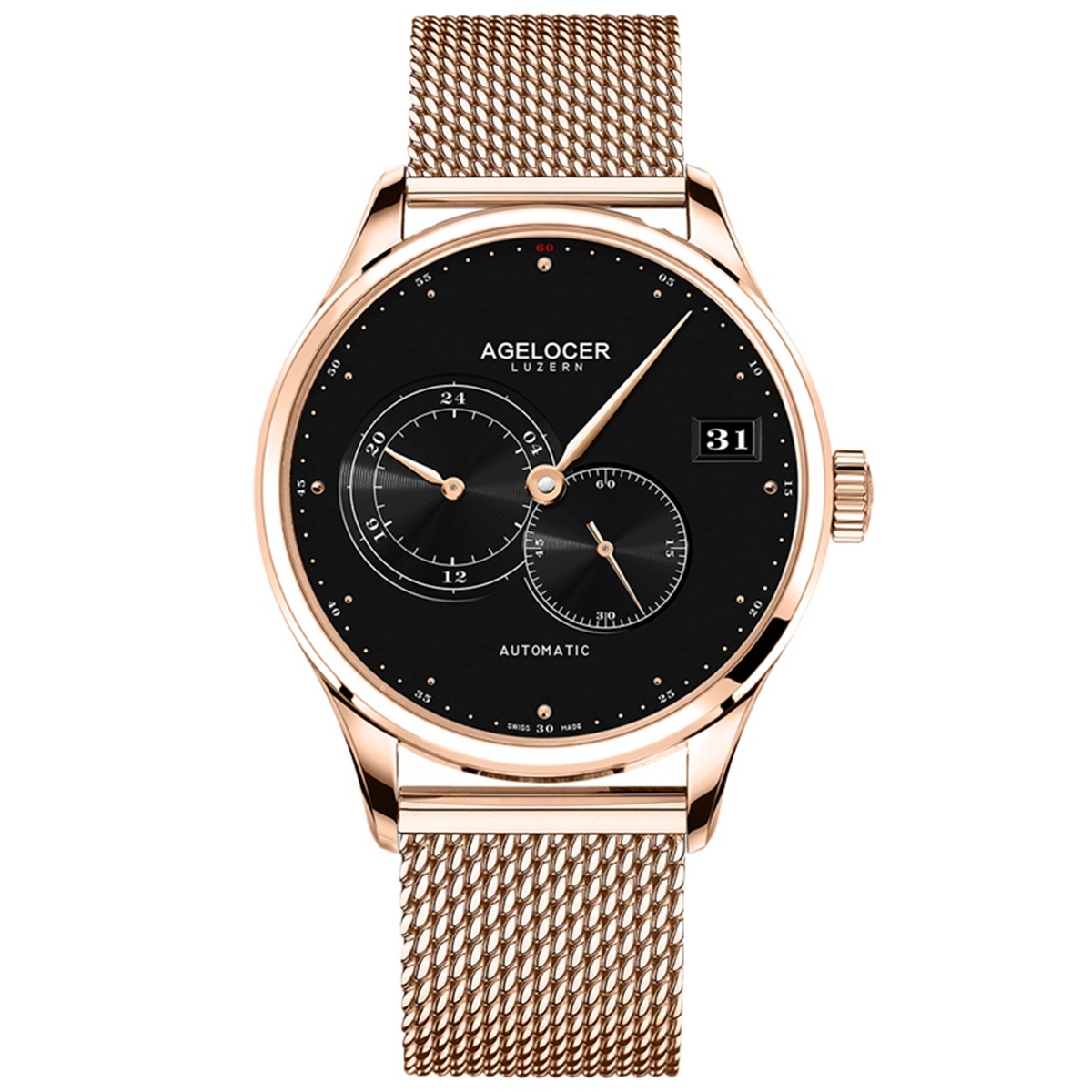 Agelocer Themis 40mm Rose Gold 5102D9