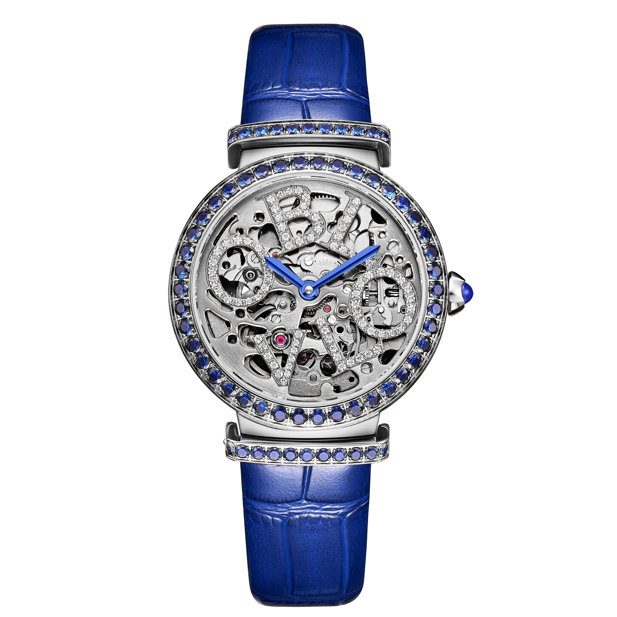 OBLVLO 34mm Skeleton Automatic Ladies Watch BM-YLL