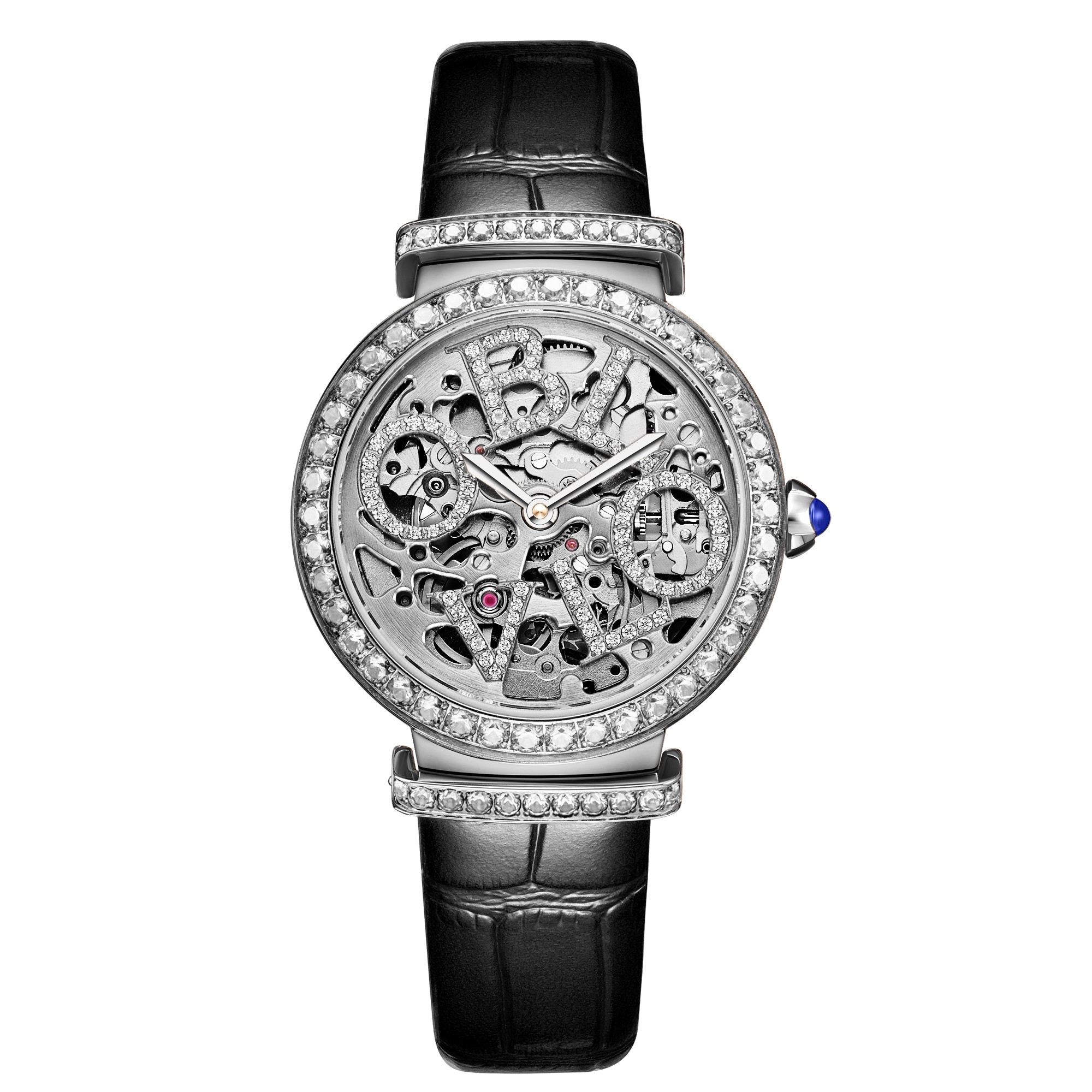 OBLVLO 34mm Skeleton Automatic Ladies Watch BM-YYB