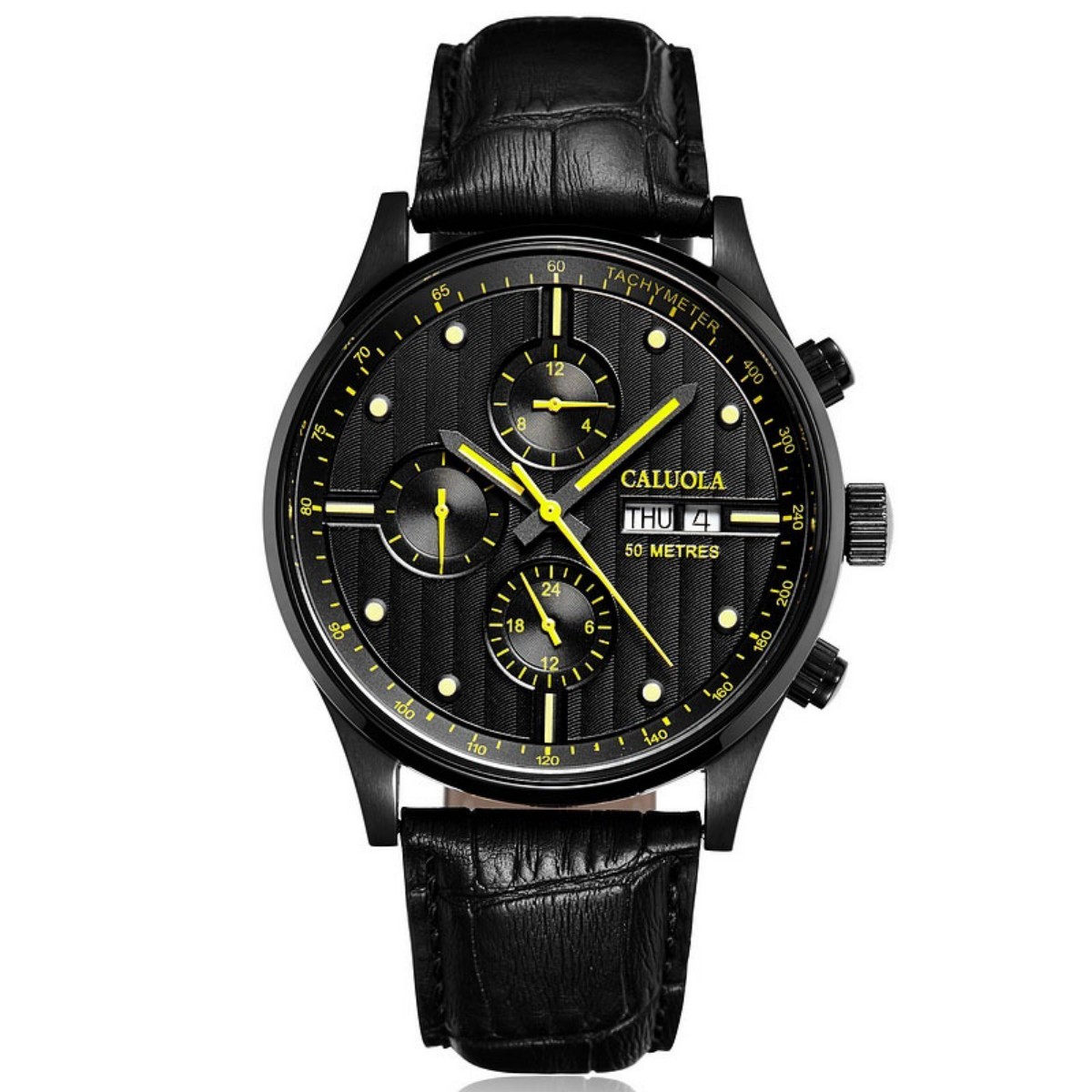 Caluola Men Watch 43mm PVD CA1094