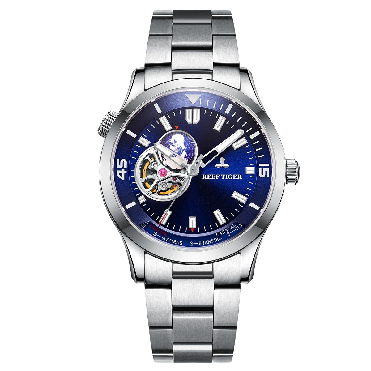 Seattle Columbus Blue Dial 43mm Stainless Steel Watch RGA1693-2-YLY