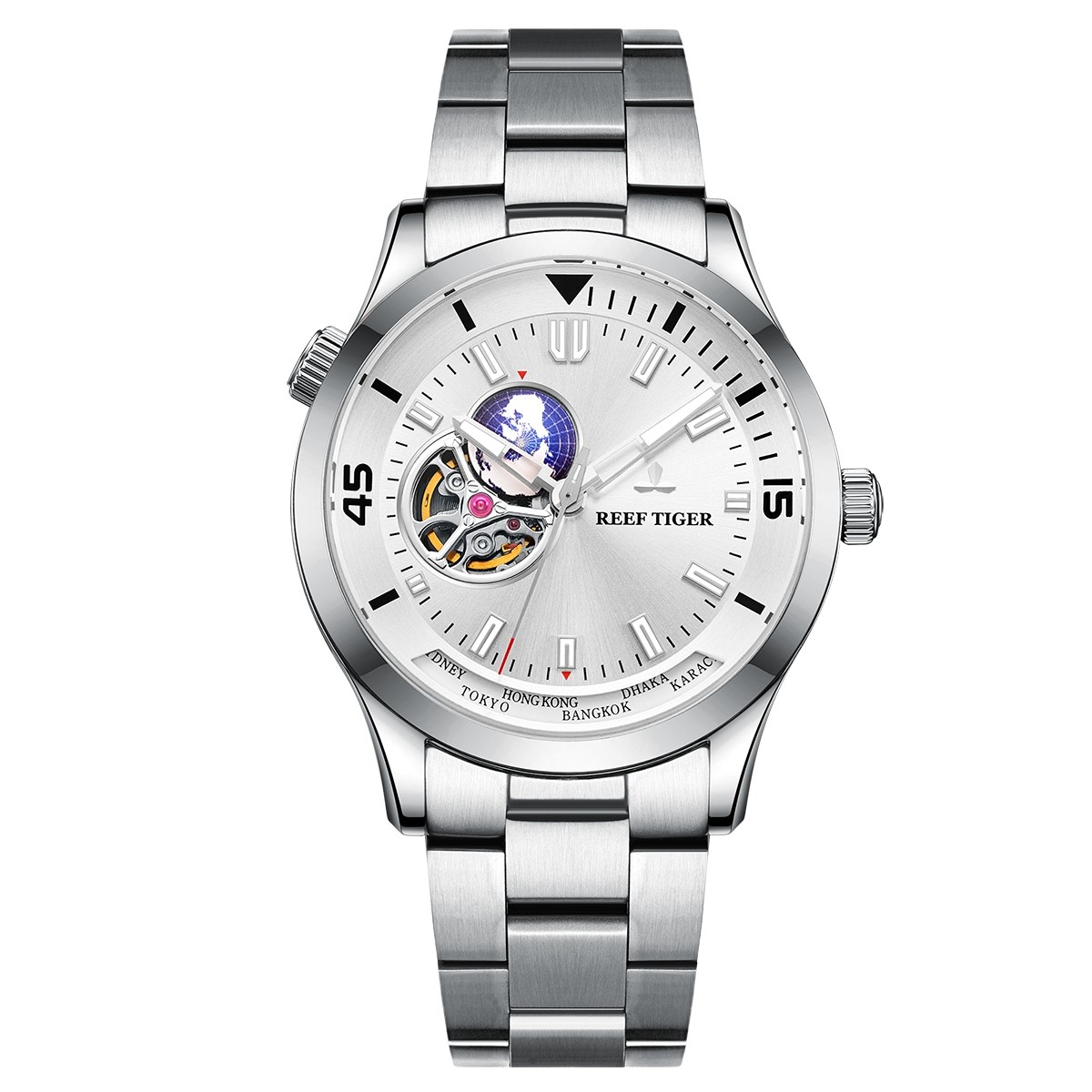 Seattle Columbus White Dial 43mm Stainless Steel Watch RGA1693-2-YWY